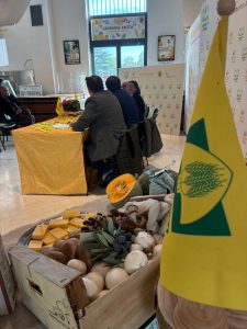 Funghi, zucca e polenta alla presentazione