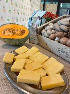 Polenta, zucca, riso e funghi